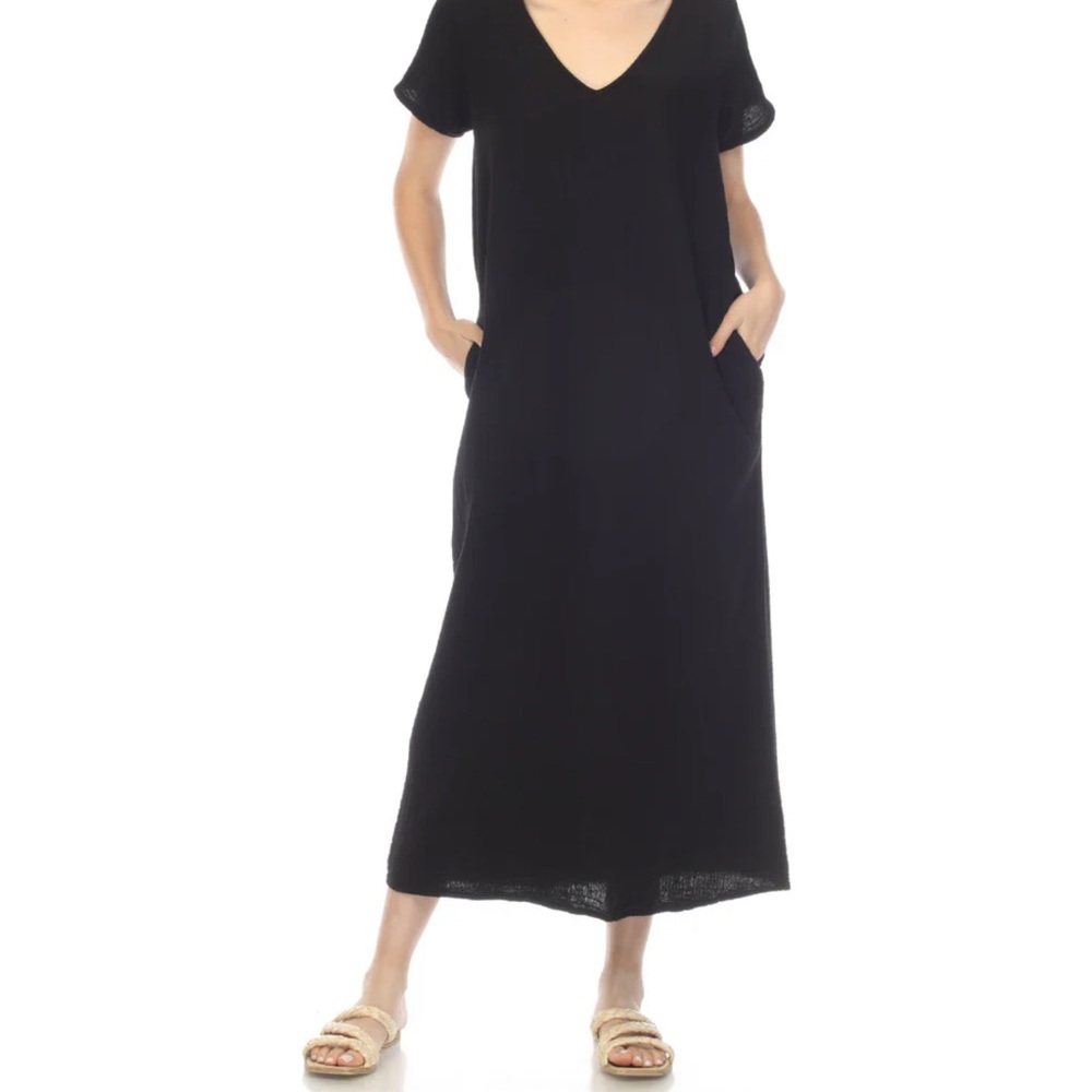 Chocolate V-Neck Maxi Dress